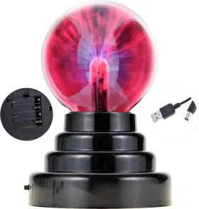 TGPB3 POWERTRC Plasma Ball Lightning Sphere Battery Usb