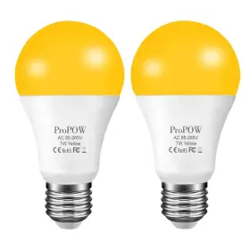LS-A19-7W PROPOW Amber Led Light Bulb Dusk Dawn