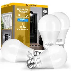 120VA1903W13E26 PROSPERBIZ Dusk Dawn Led Light Bulb Automatic