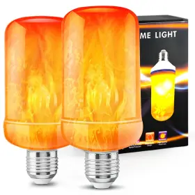 FLB-03-01 PUPTILY Led Flame Light Bulbs Pack Flickering Down