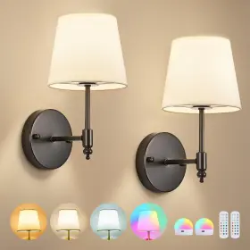 B0DRDMSB42 PXFLCRY Battery Wall Sconce Set Wireless Light