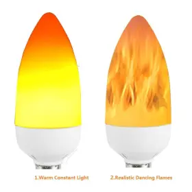 644925375982 QLEE Led Flame Bulb Candelabra Base Chandelier #3