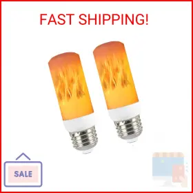 644925376194 QLEE Led Flame Effect Light Bulb Flickering Fire