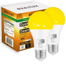 059648011393 QUALILUX Dusk Dawn Bug Light Bulbs Amber Led
