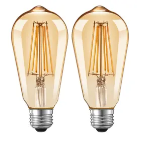 059648011492 QUALILUX Dusk Dawn Edison Light Bulbs Amber