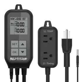 B0CBJH7NTB REPTITRIP Reptile Thermostat Light Timer Lighting