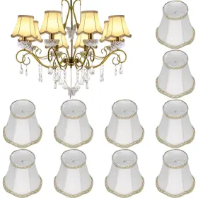 B0BQ5TYK3L RIAKRUM Fabric Chandelier Lamp Shades Mini Clip