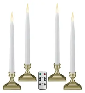 VTR1660P-4 ROLLIER HARDWARE Battery Led Window Candles Timer