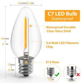 727370744876 RULEDNE Led Bulb Waterproof Mini Night Light Bu #2