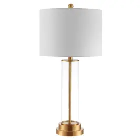 B08LNXPZ58 SAFAVIEH Cassian Farmhouse Glass Table Lamp