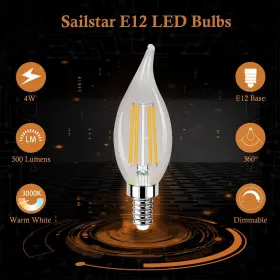 727277717096 SAILSTAR Led Candelabra Bulbs Chandelier #2