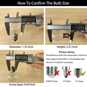 752771082197 SALPHINES Lava Lamp Bulb Pack Light Base Volt #2