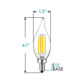 686162847259 SANSI Luxrite Candelabra Led Bulbs Dimmable #3