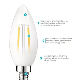 686162848447 SANSI Luxrite Led Chandelier Light Bulb Dimmable #2