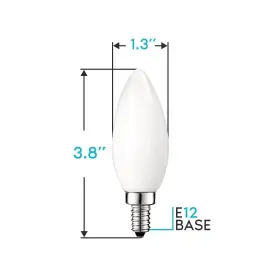 686162848447 SANSI Luxrite Led Chandelier Light Bulb Dimmable #3