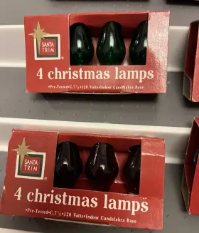021995443047 CHRISTMAS Pack Lamps Bulbs Candelabra #2