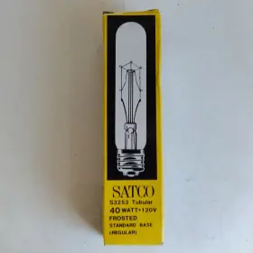 045923032530 SATCO Tubular Volt Frosted Standard Base Bulb