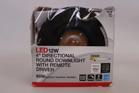 Satco 045923116193 S11619 Led Direct Wire Downlight 12w 120v 3000k Black