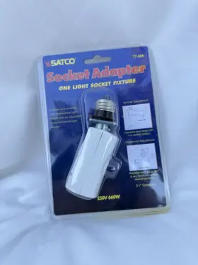 77-606 SATCO Rotatable Plug Light Adapter Base Extender