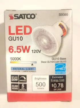 GU10TBA40-D-6P50 SATCO Led Bulb Dimmable Natural Light Box #2