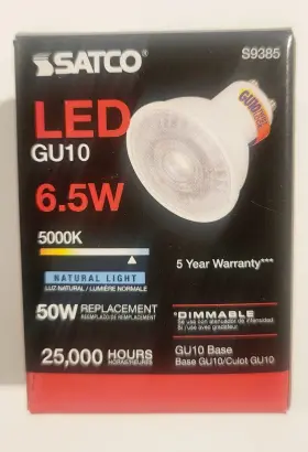 GU10TBA40-D-6P50 SATCO Led Bulb Dimmable Natural Light Box