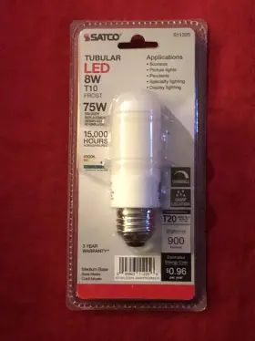 S11225 SATCO Tubular Led Bulb Frost Base
