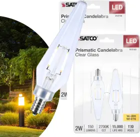 S12140 SATCO Prismatic Led Light Bulbs Pack