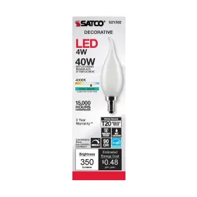 S21302 SATCO Led Candelabra Light Bulbs Pack