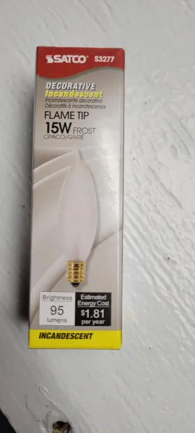 S3273 SATCO Turn Tip Candelabra Base Light Bulb #2