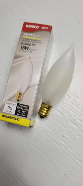 S3273 SATCO Turn Tip Candelabra Base Light Bulb