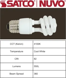 S7212 SATCO Mini Spiral Fluorescent Pack #3