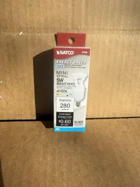 S7265 SATCO Mini Spiral Cfl Lightbulb Bright