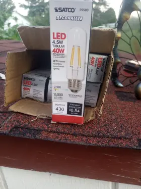 S9580 SATCO Led Tubular Bulbs Dimmable Base Pack