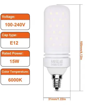 768297837920 SAUGLAE Led Light Bulbs Incandescent Daylig #3