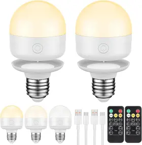 HJA60 SCOPOW Rechargeable Light Bulbs Remote Control