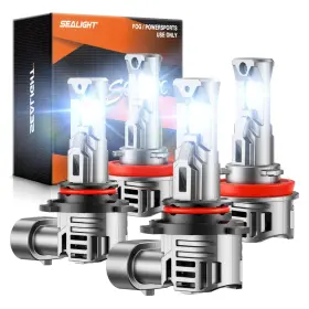 Sealight 4869lhb554uus 9005/hb3 H11 Fog Light Bulbs 80000lm 6500k Cool White 1 Mini Siz