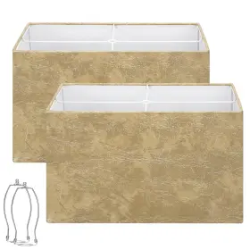 B0FHW39QGX SEASIDE VILLAGE Rectangle Lamp Shades Set Table