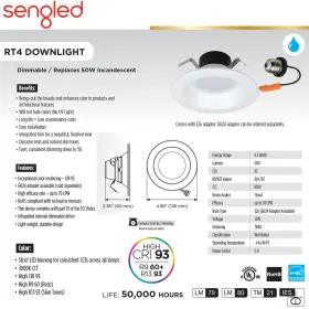 DPO58.5RT4E26D930 SENGLED Recessed Recess Led Retrofit Light #2