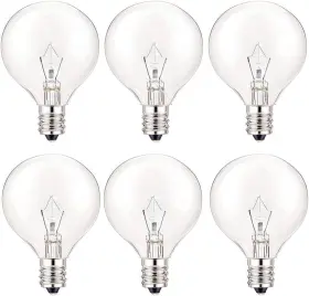 G50-40W SERBION Light Candelabra Base Round Bulb Chandelier