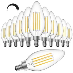 DS-C35LEDR-2700K-12P SHINESTAR Led Candelabra Bulbs Candle