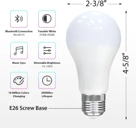 0023 SMART Light Dimmable Bulb Led Music Sync Col #2
