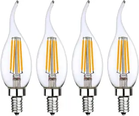 445017333346 SHUWDKAR Candelabra Led Bulbs Flame Tip