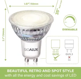 1081783030002 SIGALUX Led Dimmable Bulb Track Light #2