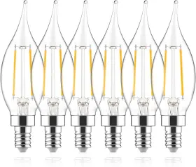 840696182839 SIGALUX Led Bulb Candelabra Base Chandelier Fla
