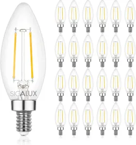840696185847 SIGALUX Led Bulb Dimmable Candelabra Light