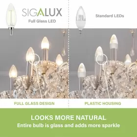 840696185977 SIGALUX Led Bulb Candelabra Base Dimmable Light #3