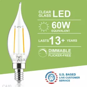 840696186073 SIGALUX Led Bulb Candelabra Base Chandelier #2