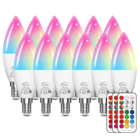 604270616192 SIKSOG Led Bulb Changing Candelabra Light Remote
