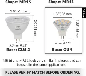 SL-3MR11S SIMBA LIGHTING Led Flood Light Bulbs Pack Halogen #2
