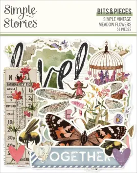 5A0022K7-1G5HC SIMPLE STORIES Pack Meadow Flowers Bits
